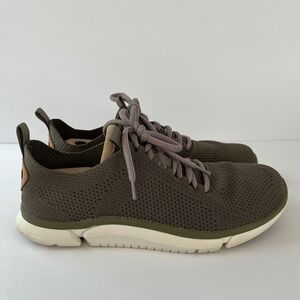 Clarks Triken Active Mens Olive Green Knit Trigenic Athletic Sneakers Shoes